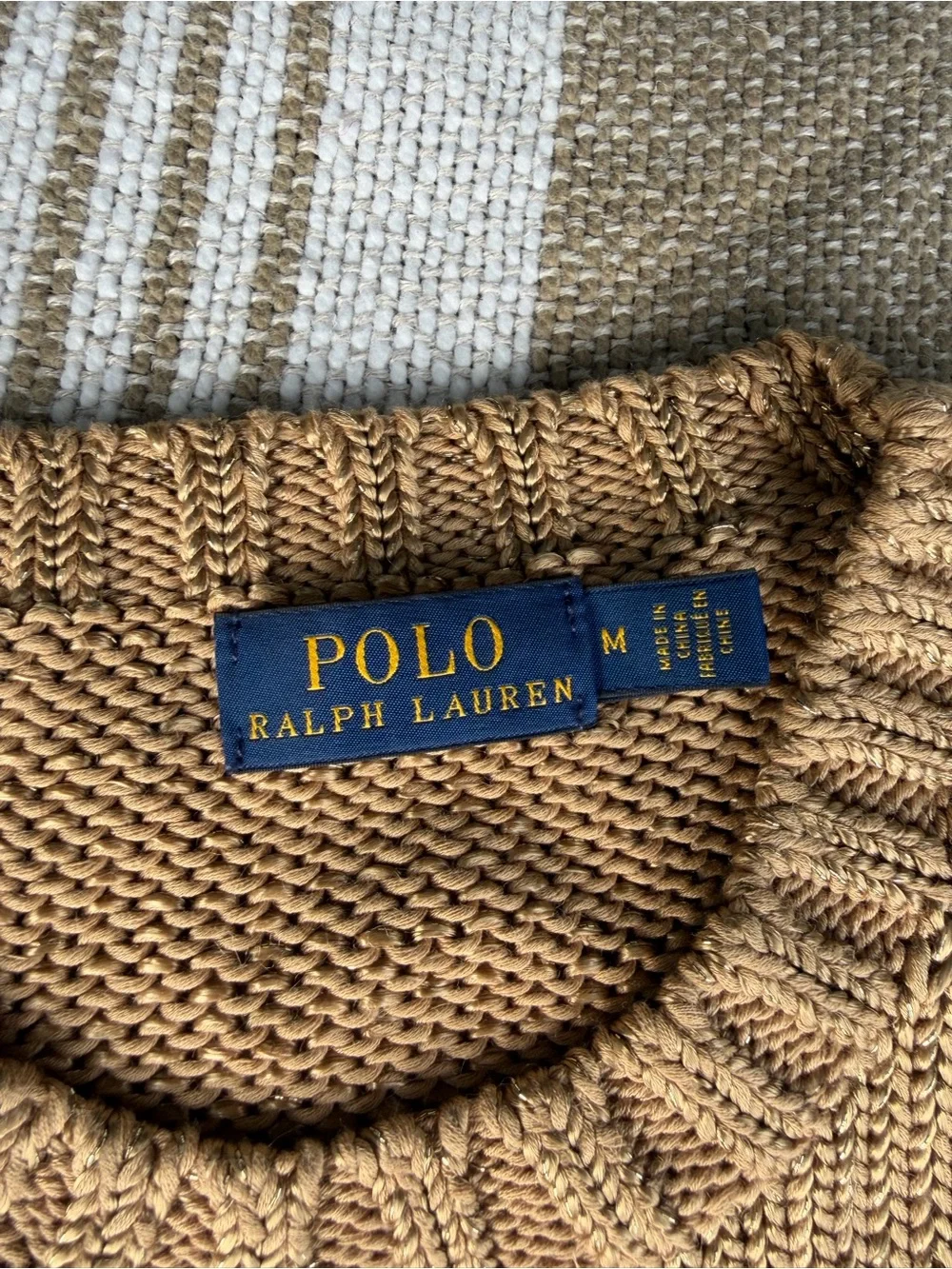 Gold Ralph Lauren USA sweater size medium - Picture 2 of 3